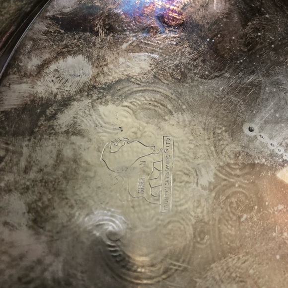 Vintage Silver plated plates engraved lot of two - Picture 5 of 8